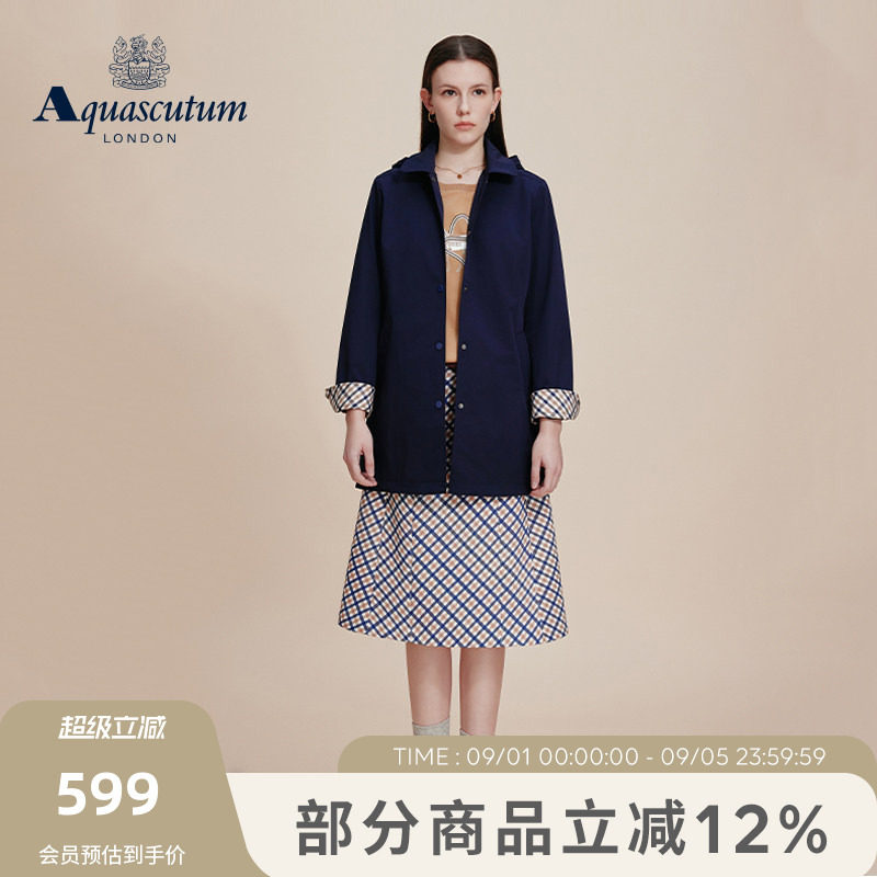 【雅格狮丹】经典格纹A字半身裙图片
