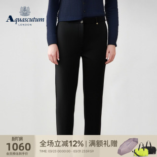 休闲裤 Aquascutum 女士黑色修身 时尚 Q5061EL011 雅格狮丹秋冬新品