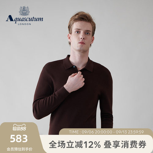 【100%绵羊毛】男纯色套头针织衫