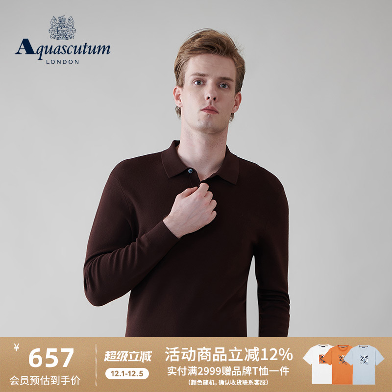 【100%绵羊毛】男纯色套头针织衫