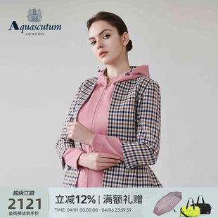 Aquascutum 时尚 女士格纹短款 外套Q5050EL081 雅格狮丹秋冬新品
