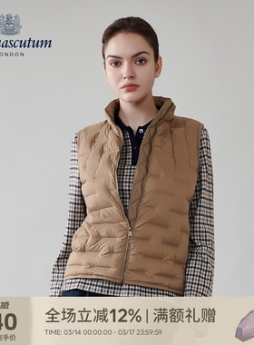 Aquascutum/雅格狮丹秋冬新品时尚女休闲羽绒背心马甲Q50J8EL011