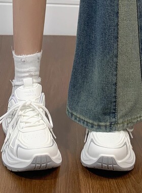 回力女鞋冬季老爹鞋子女保暖加绒2025新款百搭厚底增高运动小白鞋