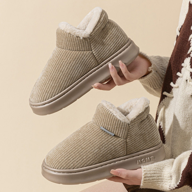 棉拖鞋新款包跟女士冬季家居家用室内保暖加绒加厚外穿棉鞋男
