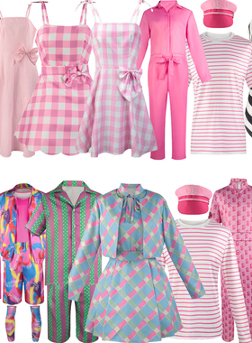 新款芭比公主装扮服真人电影Barbie连衣裙ken万圣节cosplay全套装