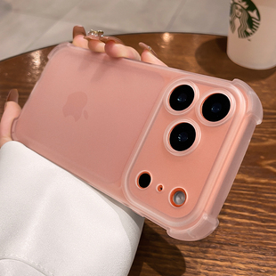 超薄磨砂适用苹果17promax手机壳iphone17新款air气囊防摔16pm镜头全包pro保护套15简约高级14男女ip13外壳12