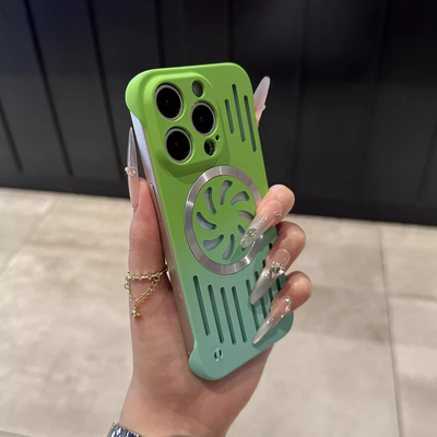 苹果16ProMax手机壳镂空散热无边