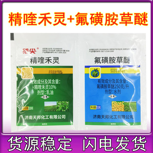 天邦小红帽 氟磺胺草醚精喹禾灵花生大豆苗后除草剂马齿笕包邮