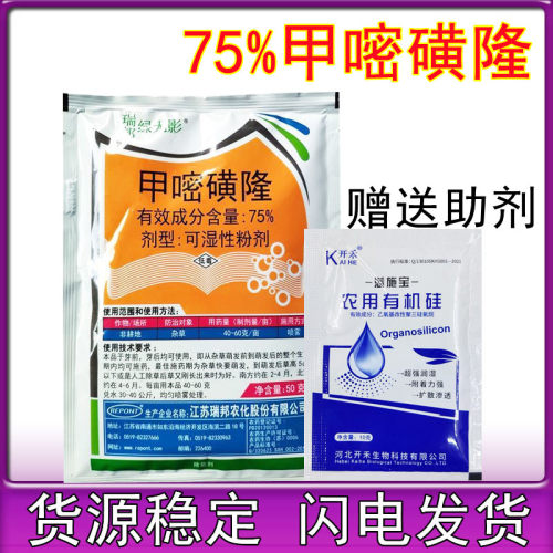 瑞邦绿无影75%甲嘧磺隆公路铁路机场荒地除草剂除草烂根剂非耕地