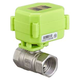 微型电动球阀 电动二通阀 不锈钢304 水控阀电动阀DC9-24V AC220V