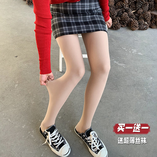 美希匠光腿神器女秋冬裸感加厚加绒自然肉色打底裤春秋丝袜连裤袜 - 封面