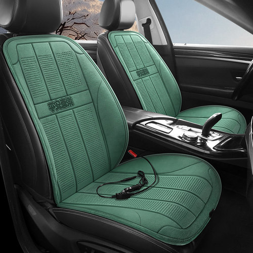 石墨烯汽车加热坐垫冬季单座椅车载电加热改装毛绒座垫12V24V保暖