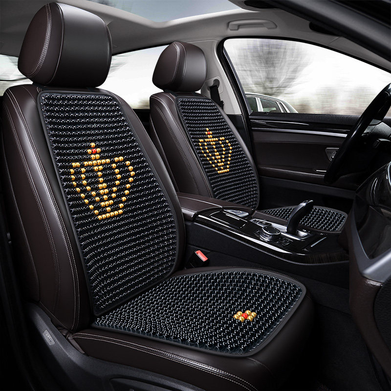 夏季木珠坐垫竹片前排单张主驾汽车座套单片单个面包车正副驾驶位