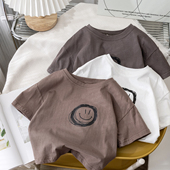 潮体恤衫 男童短袖 儿童半袖 上衣韩系纯棉小童宝宝夏装 t恤夏季 薄款