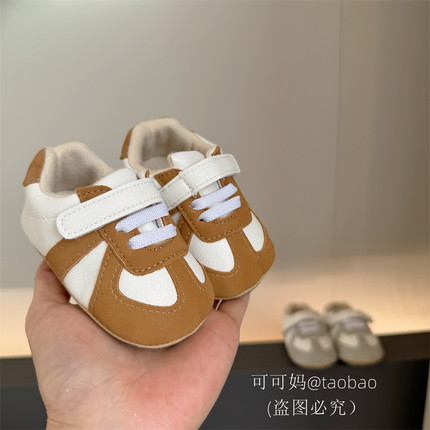新款春秋0一1岁婴幼儿6-9个月男女宝宝运动鞋拼色休闲软底学步鞋