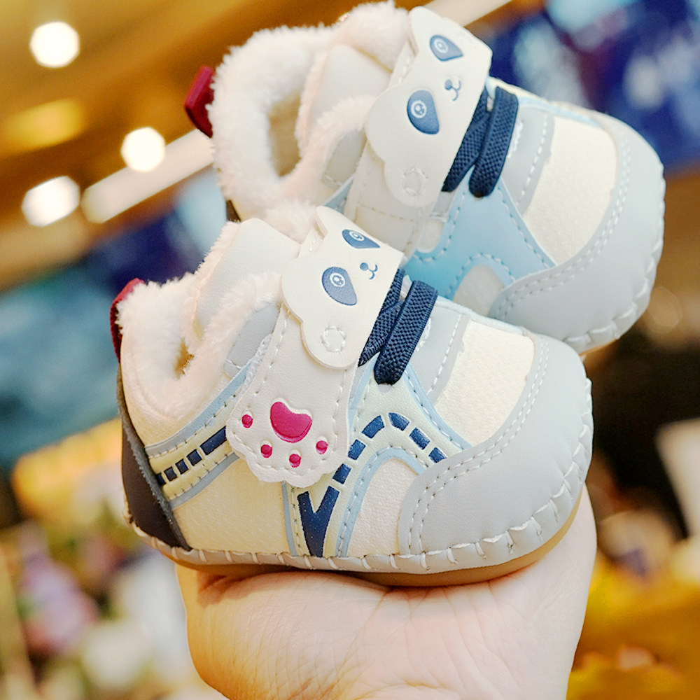 冬季婴儿鞋子一岁男宝宝学步鞋软胶底6-12个月婴幼儿卡通保暖棉鞋,童鞋/婴儿鞋/亲子鞋,学步鞋,淘宝优惠券,粉丝福利购,淘宝优惠卷