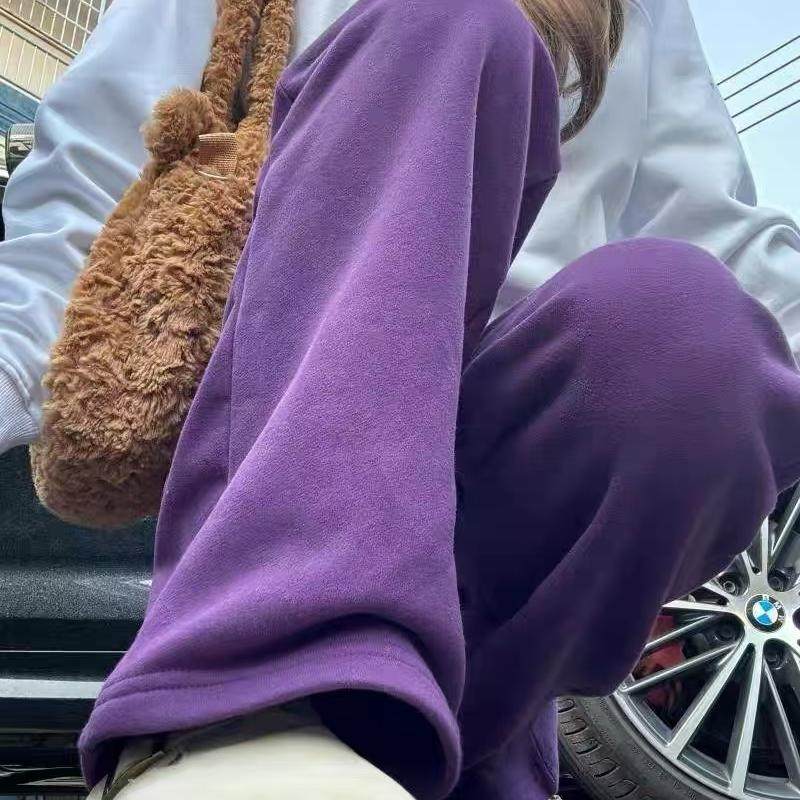 Brandy Girl bm紫色抽绳卫裤春季新款直筒裤运动休闲长裤女,女装/女士精品,休闲裤,淘宝优惠券,粉丝福利购,淘宝优惠卷