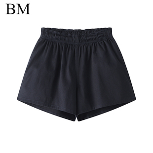 Girl夏季 bm显瘦宽松阔腿百搭设计感热裤 新款 休闲短裤 工装 Brandy