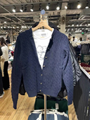 Girl美式 复古bm针织衫 欧阳娜娜同款 Brandy 麻花开衫 单排扣毛衣