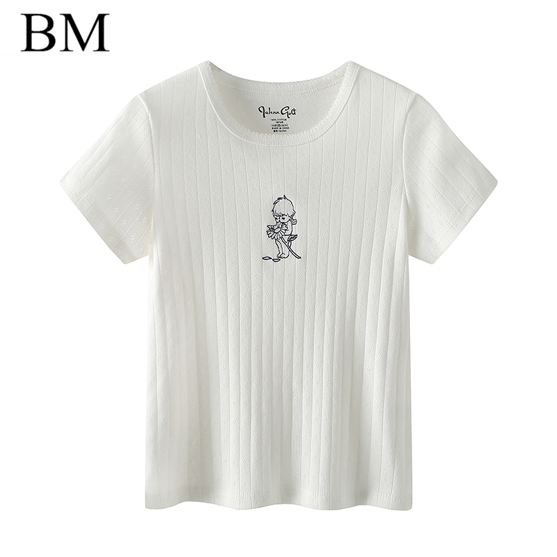BM纯棉小天使印花t恤短袖