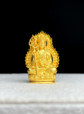 地藏王菩萨纯银挂坠男女随身小金佛摆件