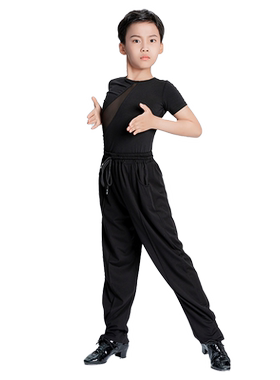 雅色墨画男童夏季拉丁练功服舞服