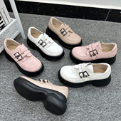 圆头英伦舒适防滑厚底乐福鞋 皮带扣小皮鞋 品质天花板 外贸大码