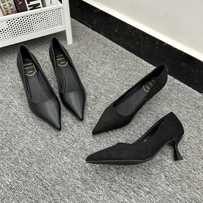 外贸Y单时尚百搭尖头细跟高跟鞋