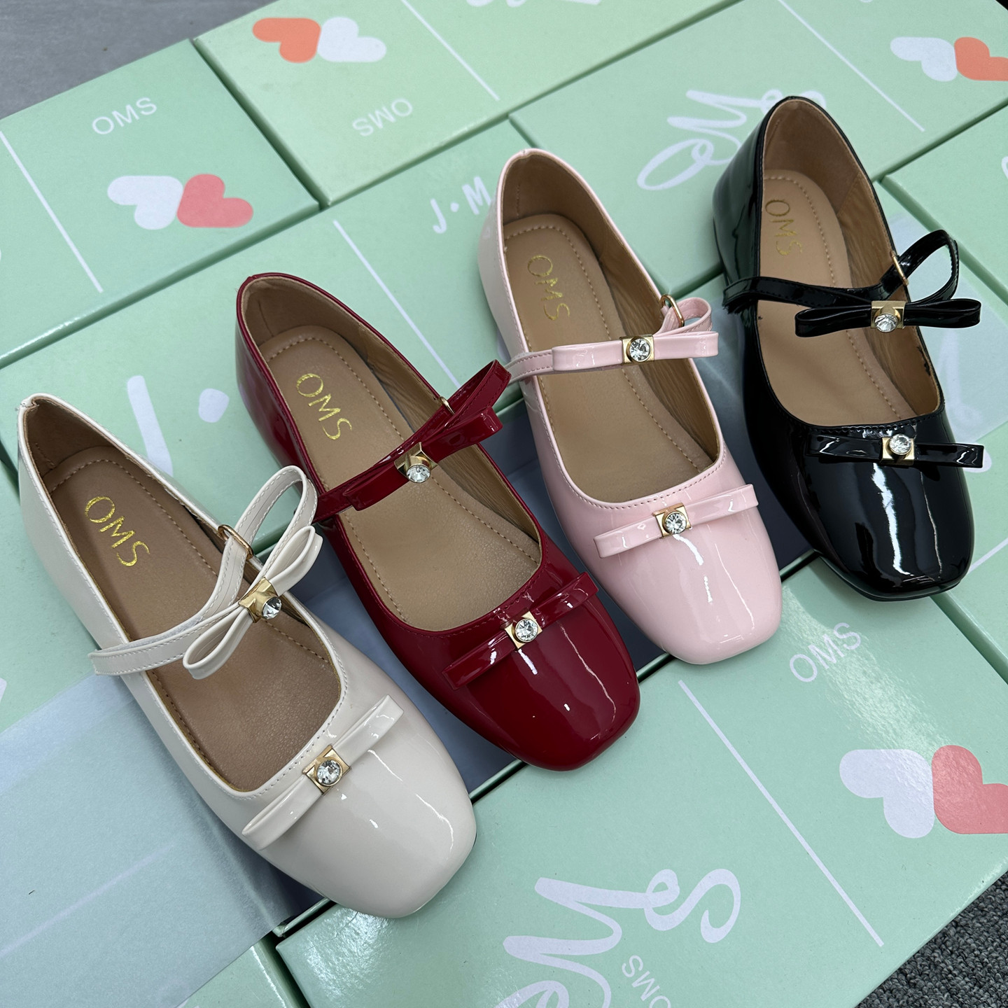 韩版方头玛丽珍鞋女蝴蝶结一字带平底百搭芭蕾舞鞋,女鞋,时尚芭蕾鞋,淘宝优惠券,粉丝福利购,淘宝优惠卷