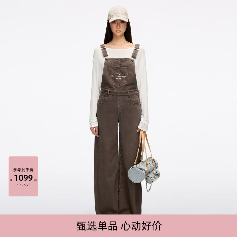 Miss Sixty2026春夏新款牛仔连体裤女可调节一体式减龄