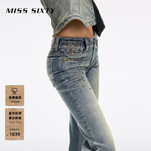 MissSixty撞钉喇叭牛仔裤