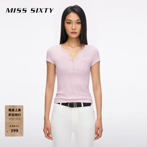 MissSixtyV领徽标T恤