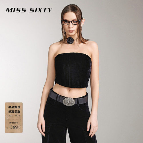 MissSixty性感辣妹风抹胸上衣