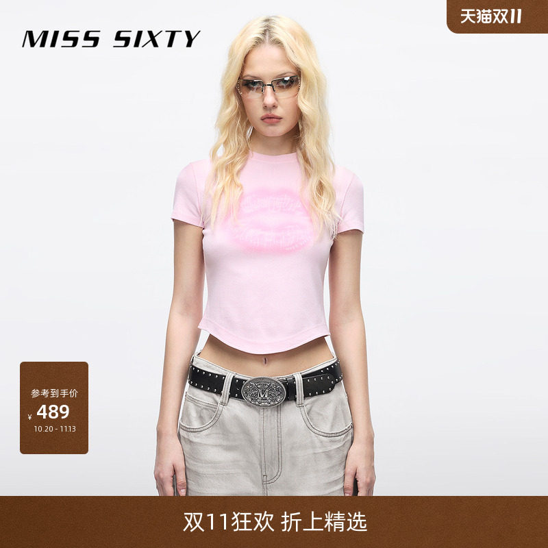 MissSixty圆领唇印短袖T恤