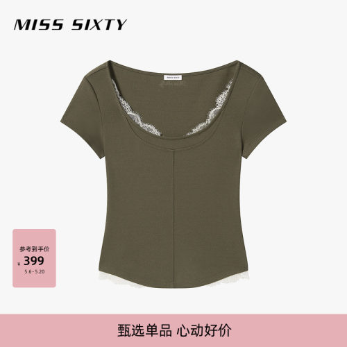 MissSixty蕾丝拼接T恤