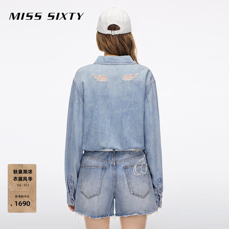 MissSixty镂空羽翼牛仔外套图片