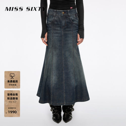MissSixty做旧牛仔鱼尾裙