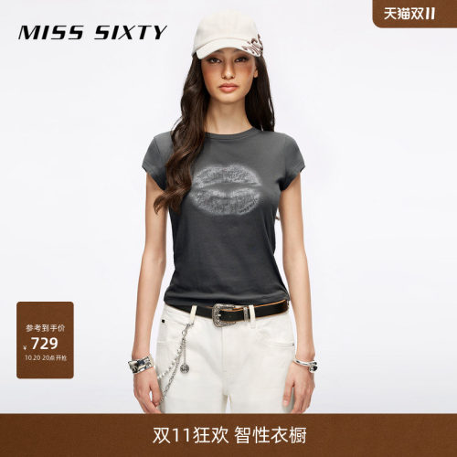 MissSixty细闪唇印T恤