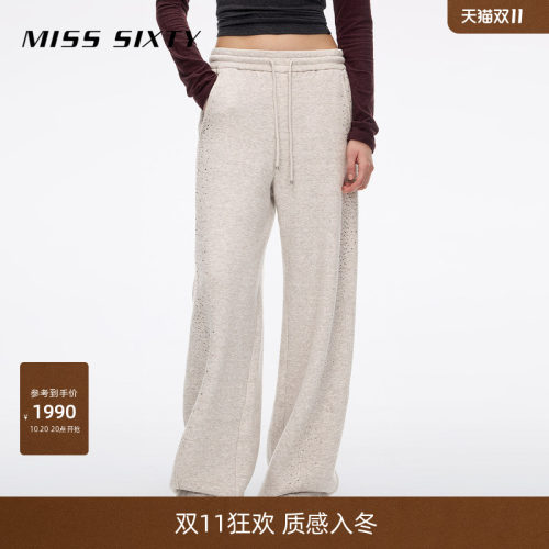 MissSixty闪钻弯刀裤