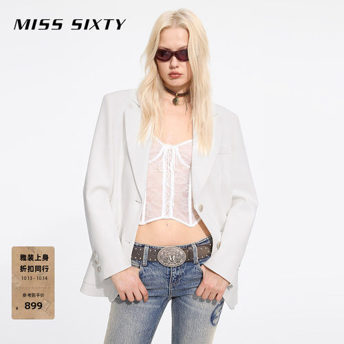 MissSixty单排扣宽松西装外套