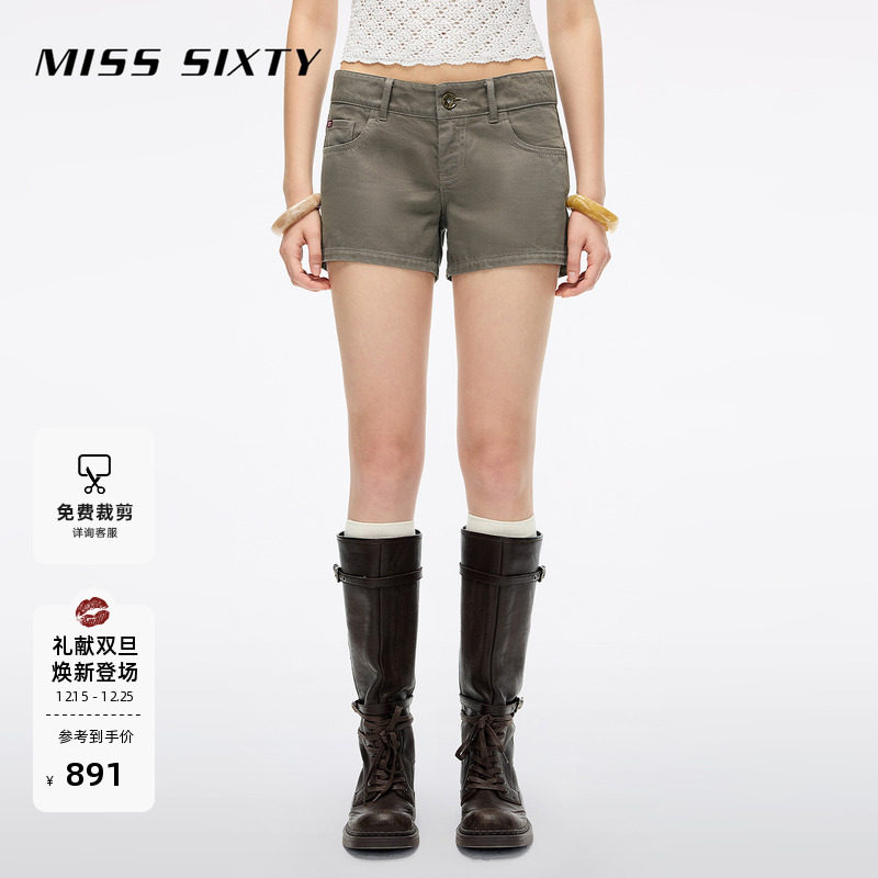 【进口牛仔面料】Miss Sixty2025秋季新款牛仔短裤女中