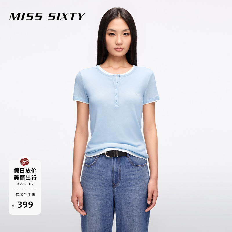 MissSixty圆领刺绣T恤