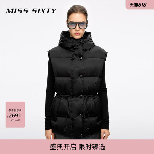 MissSixty连帽羽绒服背心