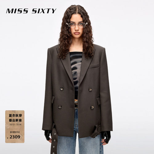 MissSixty配腰带西装外套
