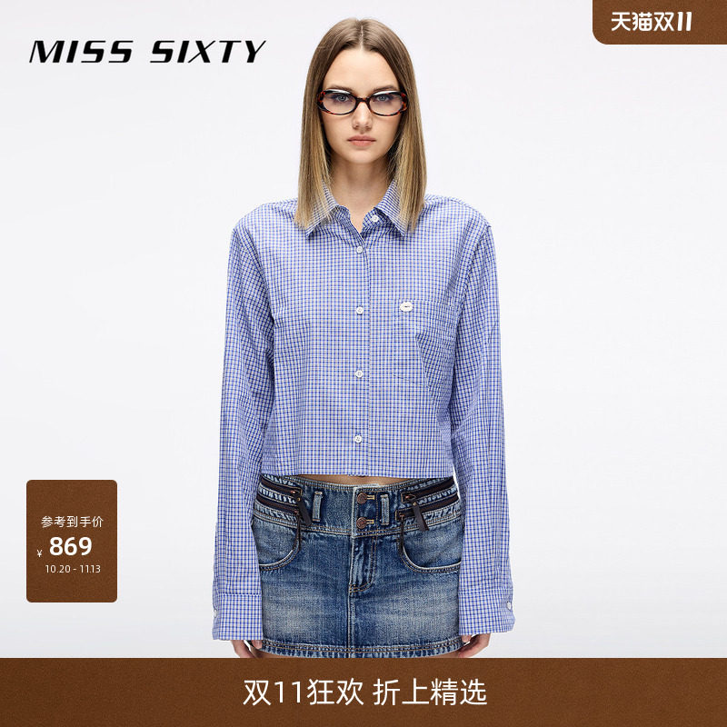 MissSixty宽松格子衬衫
