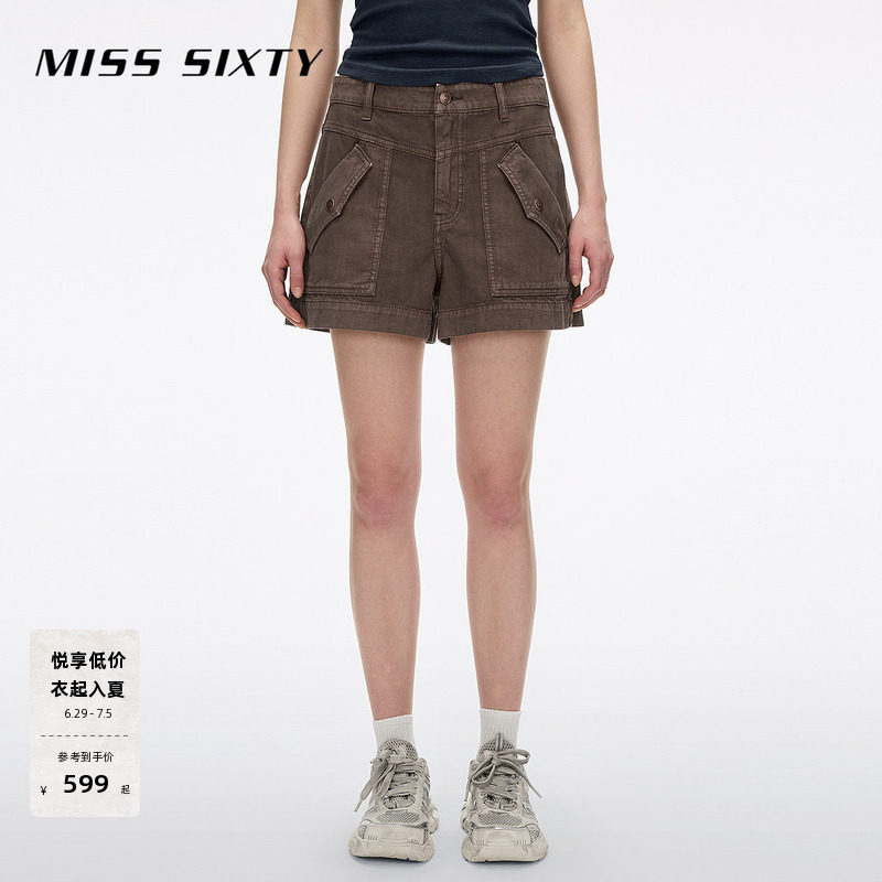 Miss Sixty2026夏季新款牛仔短裤女低腰复古工装风显瘦