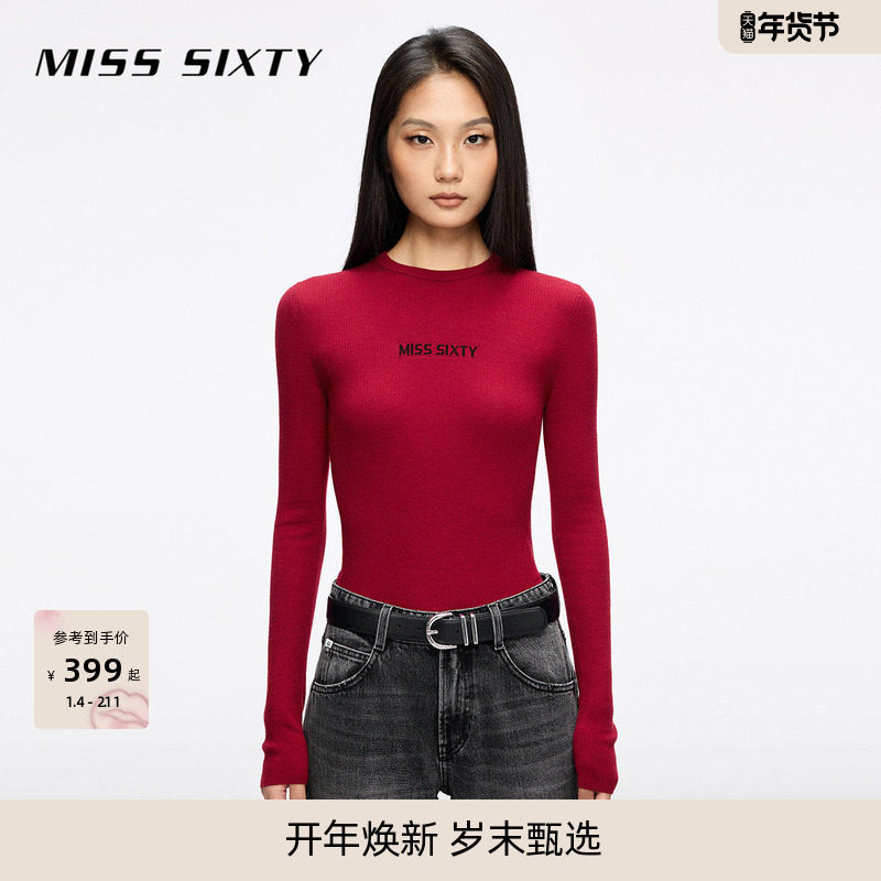 【新年穿搭】Miss Sixty红色针织衫女牦牛绒短上衣桑蚕丝外套毛衣,女装/女士精品,毛针织衫,淘宝优惠券,粉丝福利购,淘宝优惠卷