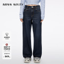 Sixty2025冬季 Miss 新款 牛仔裤 厚款 女显瘦直筒裤 保暖含羊绒