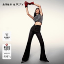 女休闲广角裤 Sixty2025秋冬牛仔裤 Miss 微喇超模裤 杨幂同款