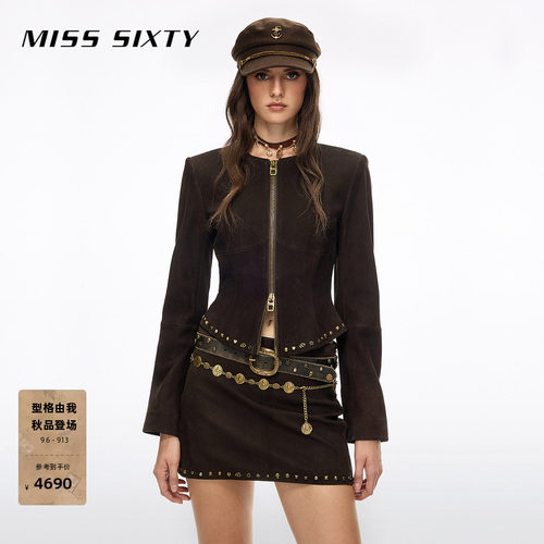 MissSixty撞钉皮夹克